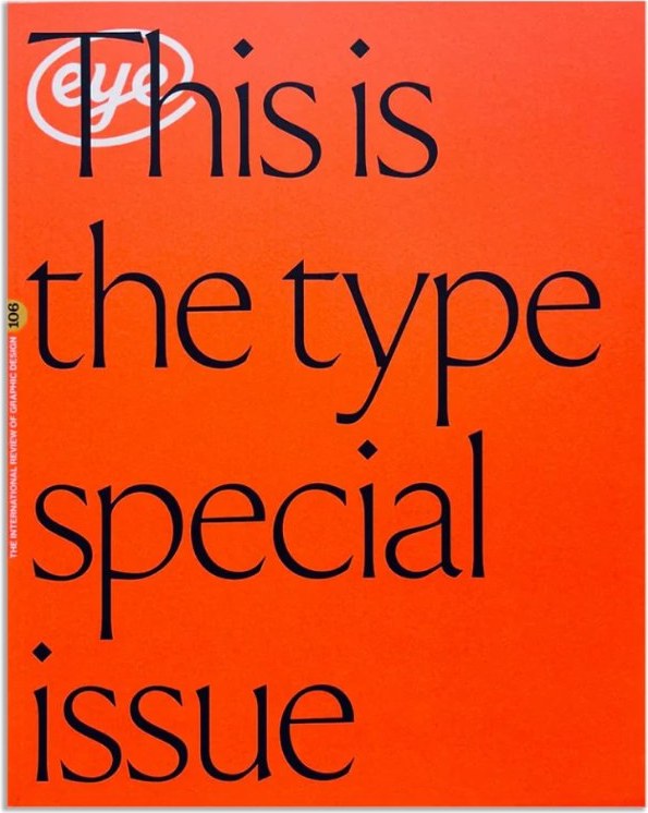 Eye magazine cover reading This is the type special issue, set in Ceraph